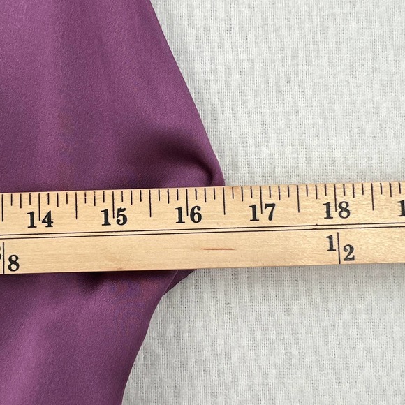 FLEUR DU MAL Dress Womens Small Purple Silk Halter Maxi High Slit Surplice - Picture 14 of 16